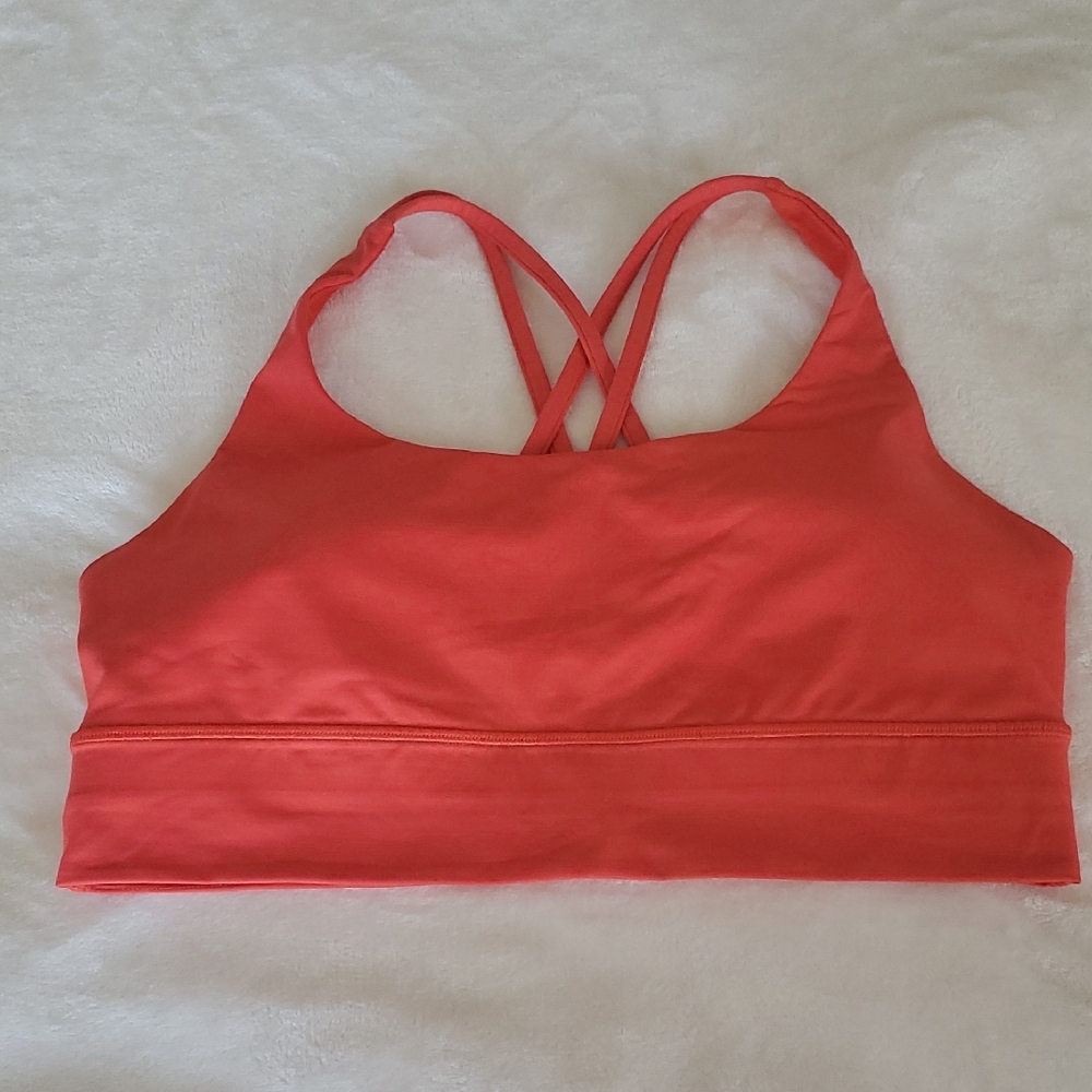 Lululemon Pink Sports Bra Crisscross Design Moisture-Wicking
